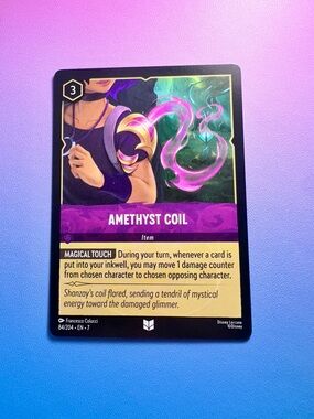 amethyst coil - 84/204 (uncommon) — lorcana: archazia’s island